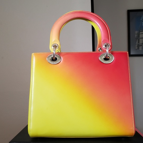 $6500 Lady Dior medium Cruise 2014 ombre yellow b - Picture 2 of 8